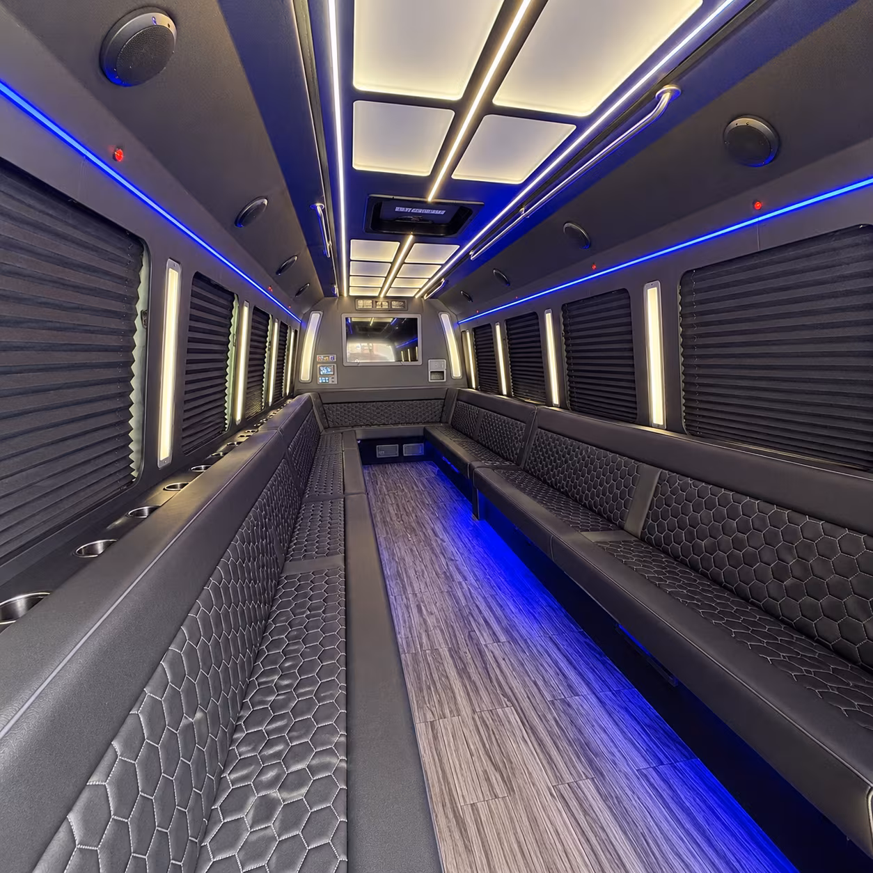 salinas 30 passenger party bus interior