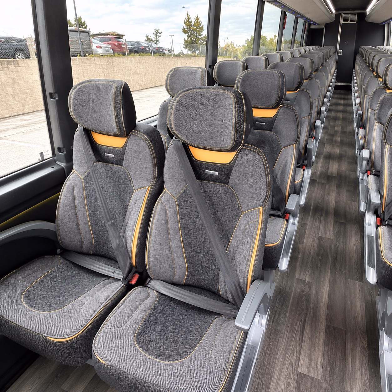salinas charter bus rental interior